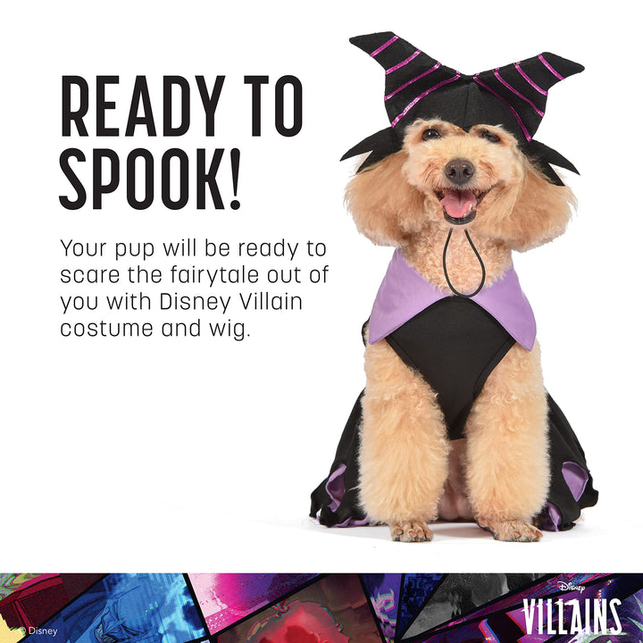 Halloween Disney Villains Maleficent Costume - Small - | Disney Villains Halloween Costumes for Dogs, Officially Licensed Disney Dog Halloween Costume, Purple (FF22960)