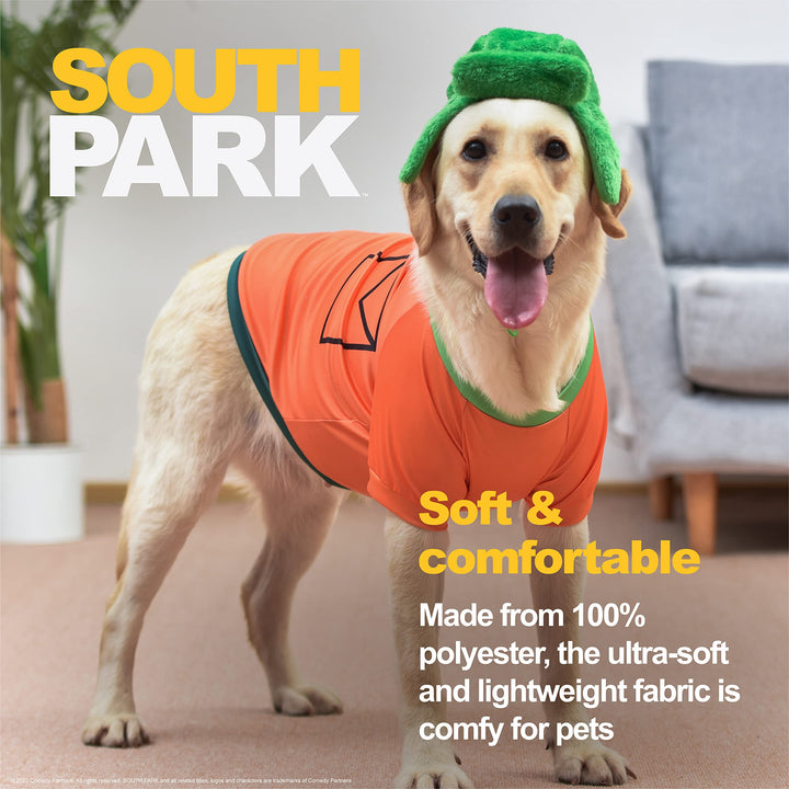 South Park Dog Costume, Large - Officially Licensed South Park Halloween Costume for Pets, Kyle - Polyester, Orange, Comfortable, Lightweight, Unisex