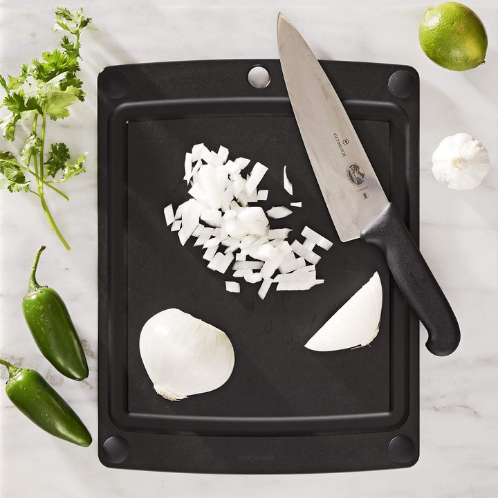 Epicurean - 505-151102003 Epicurean All-In-One Cutting Board with Non-Slip Feet, 14.5" × 11.25", Slate/Black 14.5-Inch x 11.25-Inch