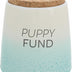 Pavilion - Puppy Fund 6.5-inch Unique Ceramic Piggy Bank Savings Bank Money Jar with Cork Base and Cork Lid with hanging Dog Bone Charm, Ombre Teal 78608