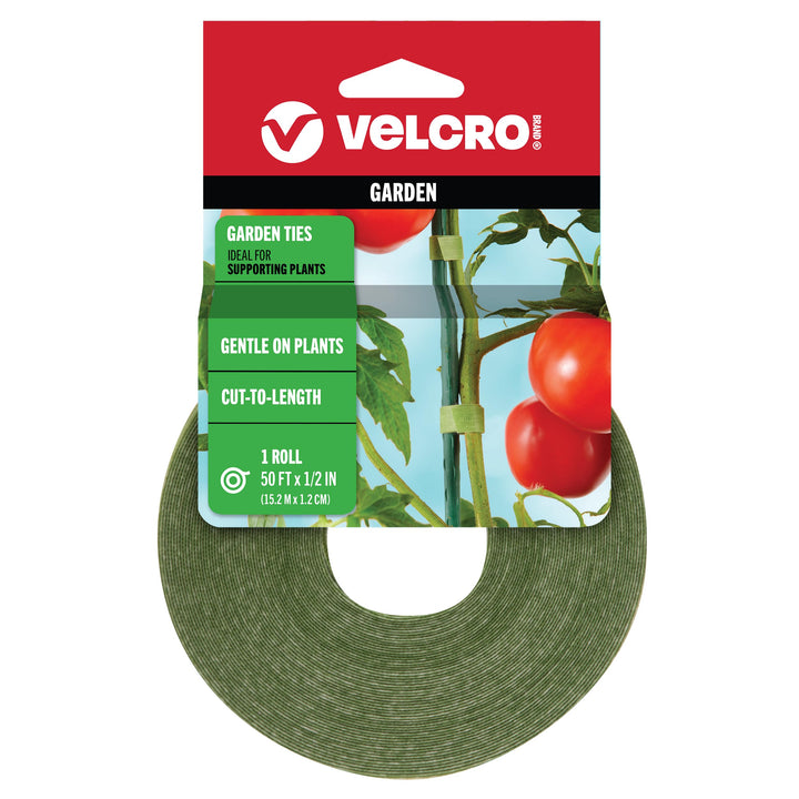 VELCRO Brand VEL-30087-AMS ONE-WRAP Ties Starter Pack for Container Gardens or Houseplants, 12pcs, Pre-Cut, 6 in x 1/2 in, Green-Recycled Plastic Green - Recycled Plastic