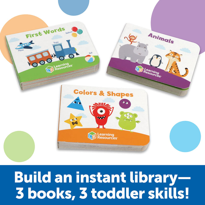 Learning Resources Skill Builders! Toddler Flipbook Library, 3 Pieces, Ages 2+, Educational Toys, Alphabet Learning, Toddler Learning Books, Toddler Activity Book,Back to School