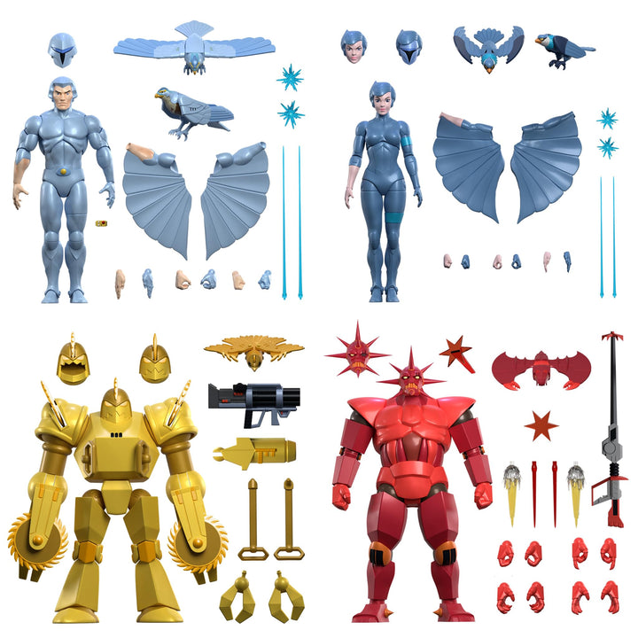 Super7 ULTIMATES! SilverHawks Quicksilver - 7" SilverHawks Action Figure with Accessories Classic Cartoon Collectibles and Retro Toys