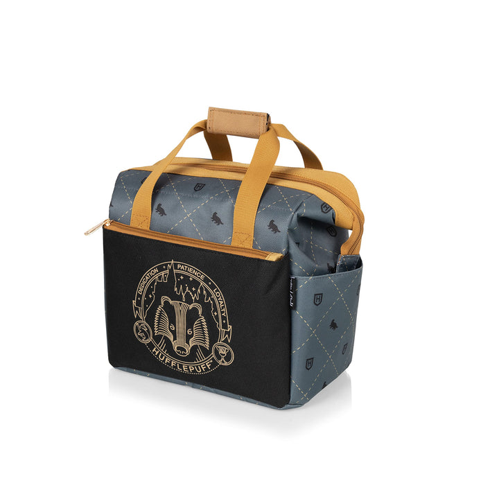 PICNIC TIME Harry Potter Hufflepuff On The Go Lunch Cooler, Soft Cooler Lunch Box, Insulated Lunch Bag, (Black with Yellow Accents), Harry Potter Hufflepuff - Black with Yellow Accents, 10 x 6 x 10.5