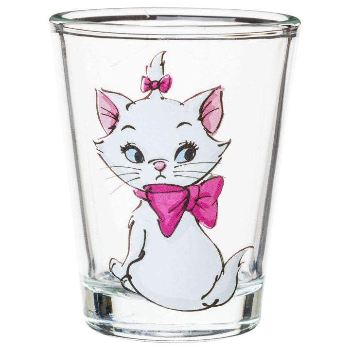 Silver Buffalo Aristocats Marie Poses 4-Pack Mini Glass Set, 1.5 Ounces