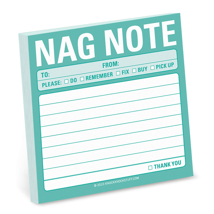 1-Count Knock Knock Nag Note Sticky Notes, to Do List Notepad, 3 x 3-inches, 100 Sheets Each