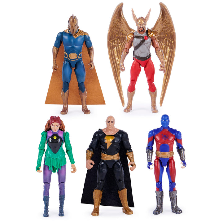 DC Comics, Black Adam and Justice Society Set, 4-inch Black Adam Toy Figures and Throne, Hawkman, Dr. Fate, Atom Smasher, Cyclone, Kids Toys for Boys and Girls Ages 3 and Up ( Exclusive)