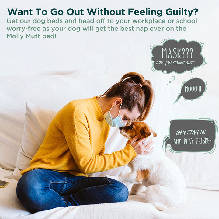 Molly Mutt Medium to Large Dog Bed Cover - Daysleeper Print - Measures 27”x36”x5’’ - 100% Cotton - Durable - Breathable - Sustainable - Machine Washable Dog Bed Cover Medium/Large