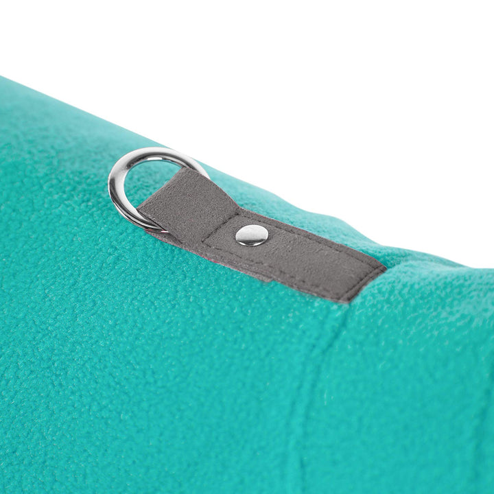 Gooby Fleece Vest Dog Sweater - Turquoise, Large - Warm Pullover Fleece Dog Jacket with O-Ring Leash - Winter Small Dog Sweater Coat - Cold Weather Dog Clothes for Small Dogs Boy or Girl Large (Around 18-lb)