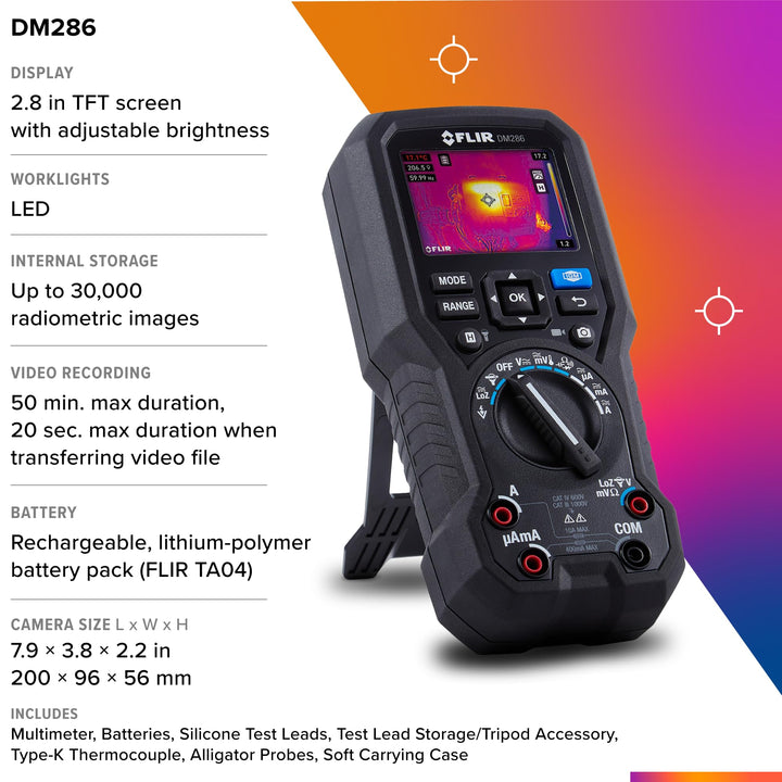 FLIR DM286 Industrial Grade Thermal Imager and Multi-Meter for Electrical Inspection and Diagnostics