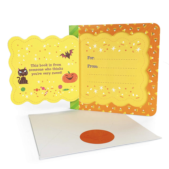 Baby's First Halloween Greeting Card Board Book (Includes Envelope and Foil Sticker) For Newborns, 0-12 Months (Little Bird Greetings Keepsake Book)