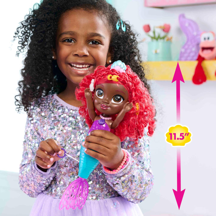 Just Play Disney Junior Bubbles Fun Ariel Doll and Accessories  Exclusive, 8-Pieces, Kids Toys for Ages 3 Up