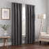 ECLIPSE Kendall Modern Blackout Thermal Rod Pocket Window Curtain for Bedroom or Living Room (1 Panel), 42 x 95, Charcoal