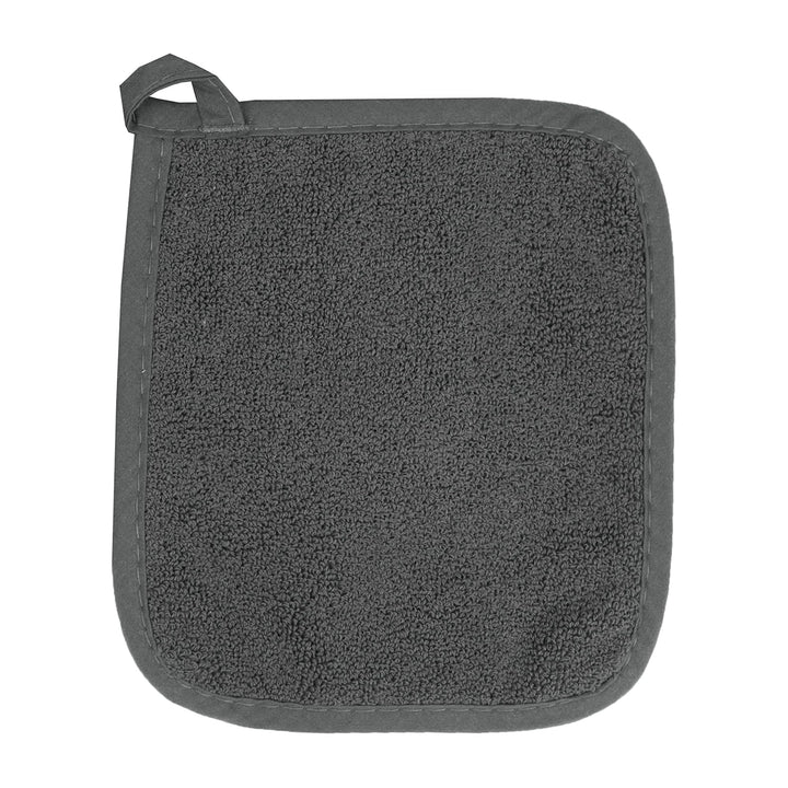 Ritz Terry 100% Cotton Potholders - Heat Resistant, Ergonomic Grip, Machine Washable - Graphite, 2-Pack Pot Holder -- 2 pk