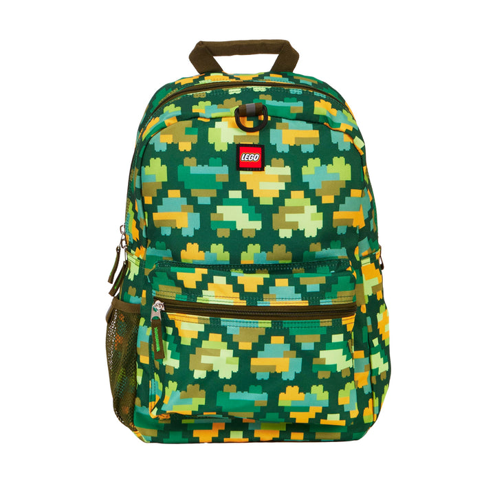 LEGO ICONIC PRINTS BACKPACK - CAMO BRICK HEARTS One Size Green