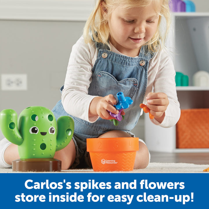 Learning Resources Carlos The Pop & Count Cactus,Toddler Learning Toys, Preschool Toys, Educational Toys for Kids, Cactus Toys for Kids, Age 18+ Months,16 Pieces