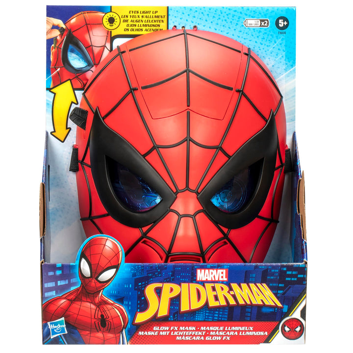 Marvel Spider-Man Glow FX Mask, Light-Up Super Hero Toys, Kids Halloween Costume, Ages 5+