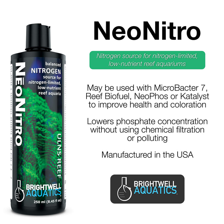 Brightwell Aquatics NeoNitro - Nitrogen Supplement for Low Nutrient Reef Aquariums, 500 ml