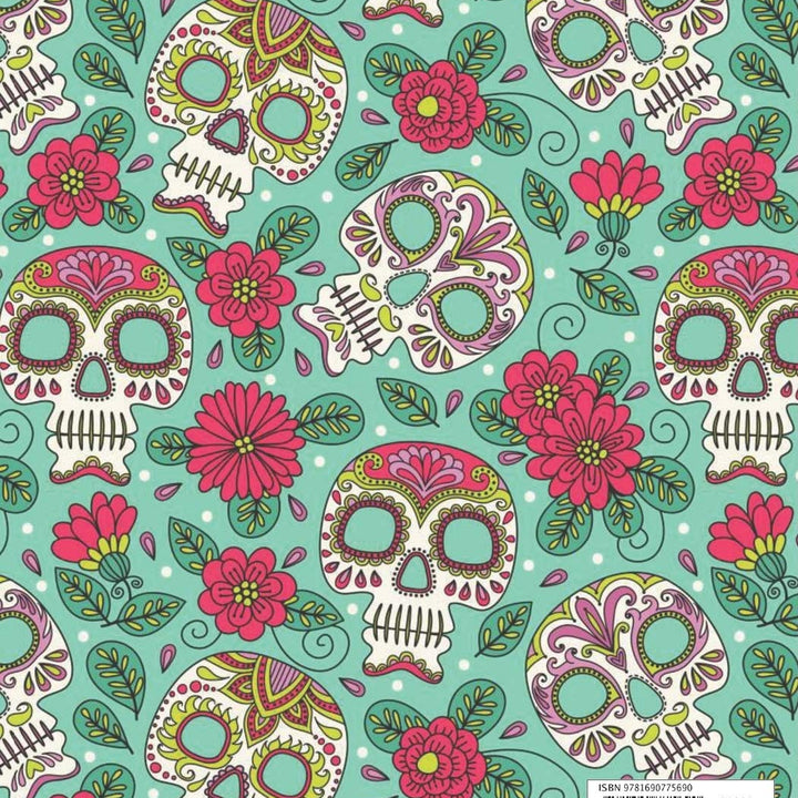 2020 Weekly & Monthly Planner: Pink Flowers Sugar Skull Day of Dead Themed Calendar & Journal