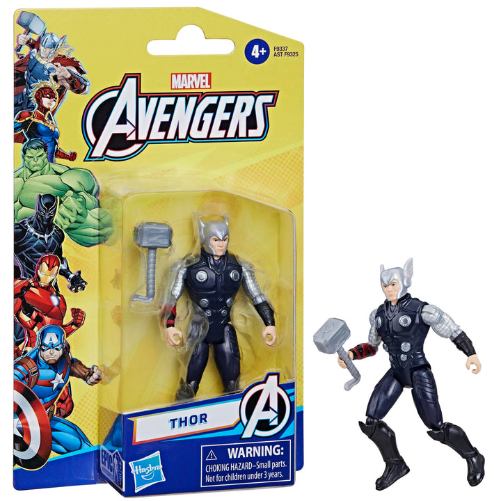 Marvel Epic Hero Series Thor Action Figure, 4-Inch, Avengers Super Hero Toys, Christmas Stocking Stuffers for Kids, Ages 4+