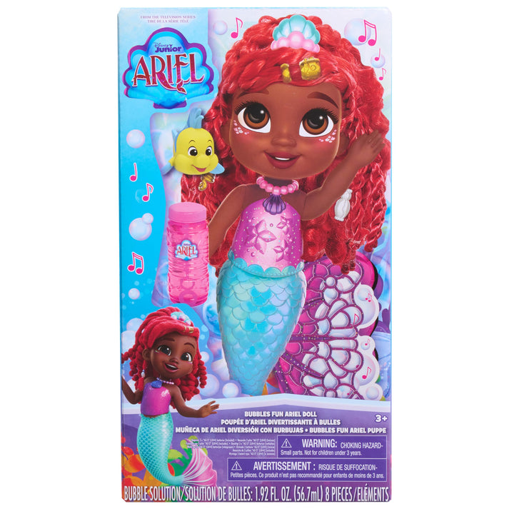 Just Play Disney Junior Bubbles Fun Ariel Doll and Accessories  Exclusive, 8-Pieces, Kids Toys for Ages 3 Up