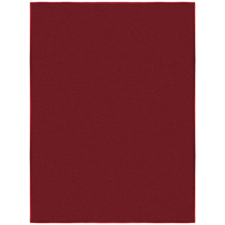 Machine Washable Modern Solid Design Non-Slip Rubberback 2x3 Traditional Area Rug for Entryway, Bedroom, Kitchen, Bathroom, 2'3" x 3', Red