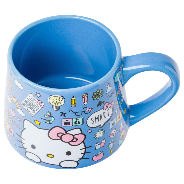 Silver Buffalo Sanrio Hello Kitty Back to School Tapered Pottery Mug, 14 Ounces
