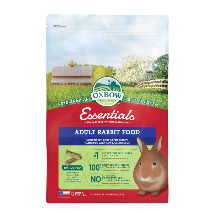 Oxbow Essentials Young Rabbit Food - All Natural Rabbit Pellets- High Energy & Calcium- Made in the USA - All Natural Vitamins & Minerals- Veterinarian Recommended- 5 lb. 80 Fl Oz (Pack of 1)