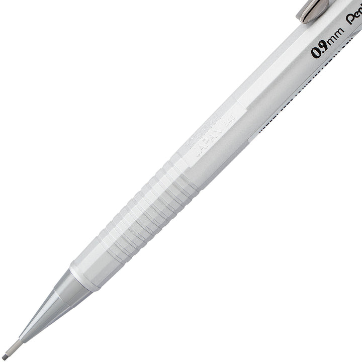 Pentel Sharp Mechanical Pencil, (0.9mm), Metallic Silver Barrel, Box of 12 (P209Z) 12 Count (Pack of 1) 0.9mm