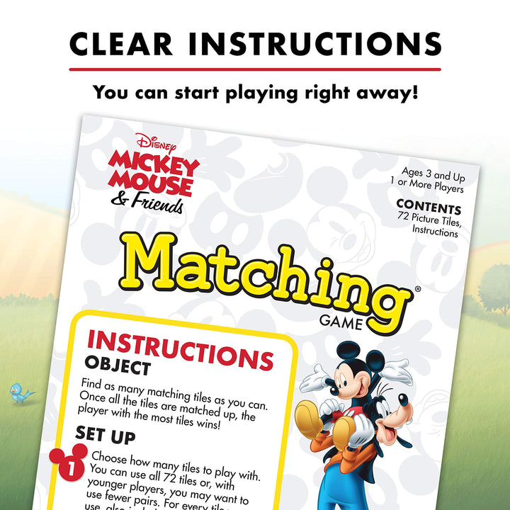 Mickey Mouse Matching Game by Wonder Forge for Kids Age 3-5