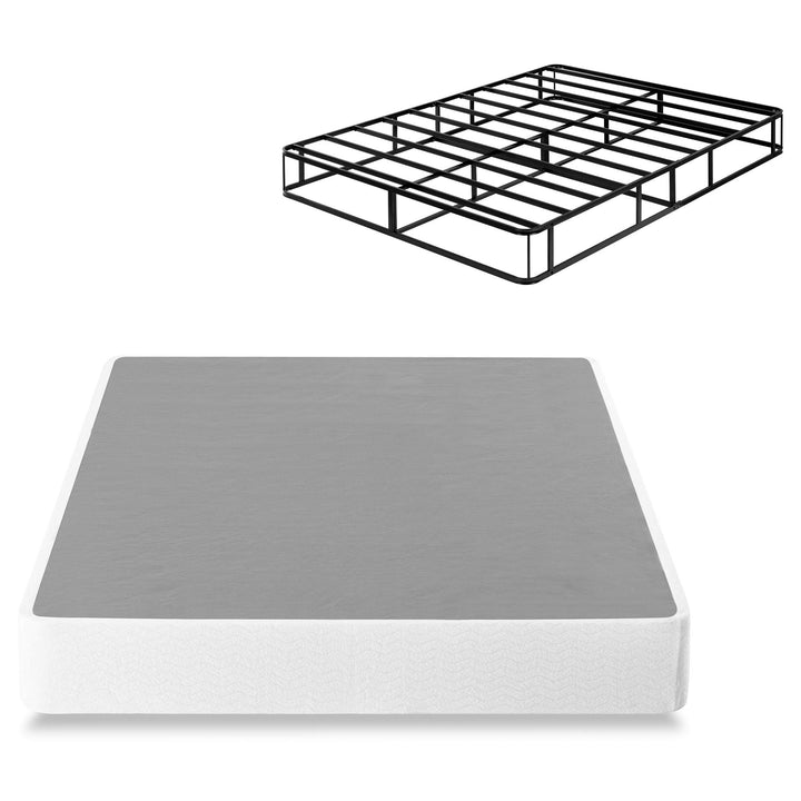 ZINUS 9 Inch Metal Smart Box Spring with Quick Assembly, Mattress Foundation, Strong Metal Frame, Easy Assembly, King Box Spring (New Easy Assembly)