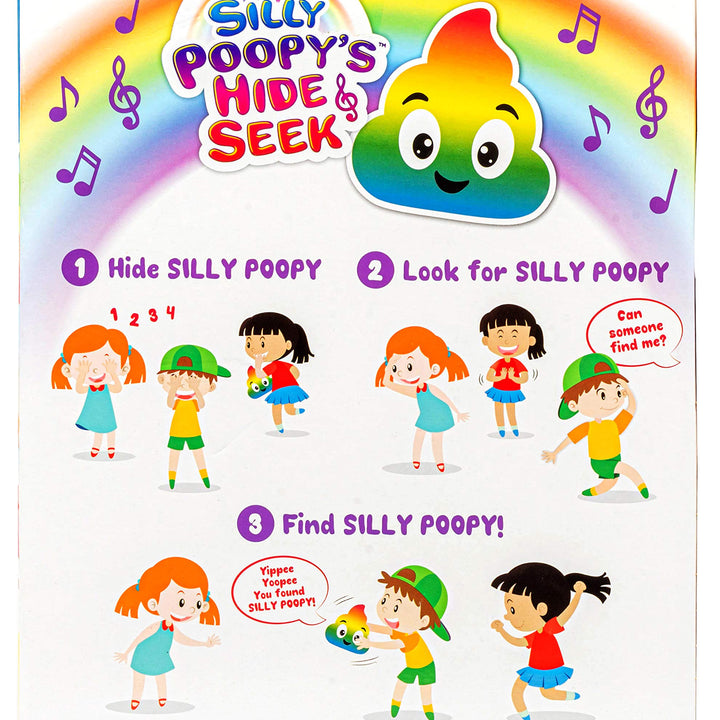 WHAT DO YOU MEME? Silly Poopy's Hide & Seek - The Talking, Singing Rainbow Poop Toy - Interactive Toys for 3 Year Olds, Easter Basket Stuffers for Toddlers, Easter Indoor Games