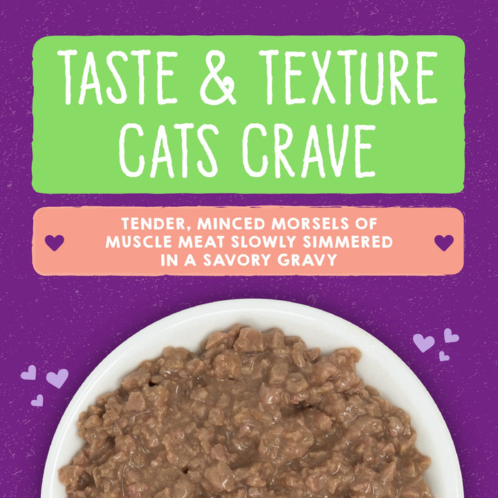 Stella & Chewy's Carnivore Cravings Minced Morsels Cans – Grain Free, Protein Rich Wet Cat Food – Cage-Free Chicken & Duck Recipe – (2.8 Ounce Cans, Case of 24) 2.8 Fl Oz (Pack of 24)