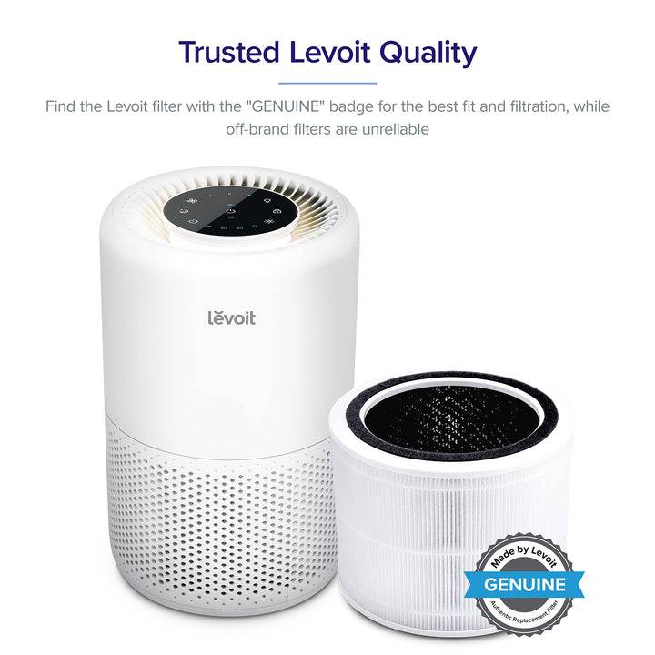 LEVOIT Core 200S Air Purifier Replacement Filter, 3-in-1 Filter, High-Efficiency Activated Carbon, Core 200S-RF, White 1 Count (Pack of 1)