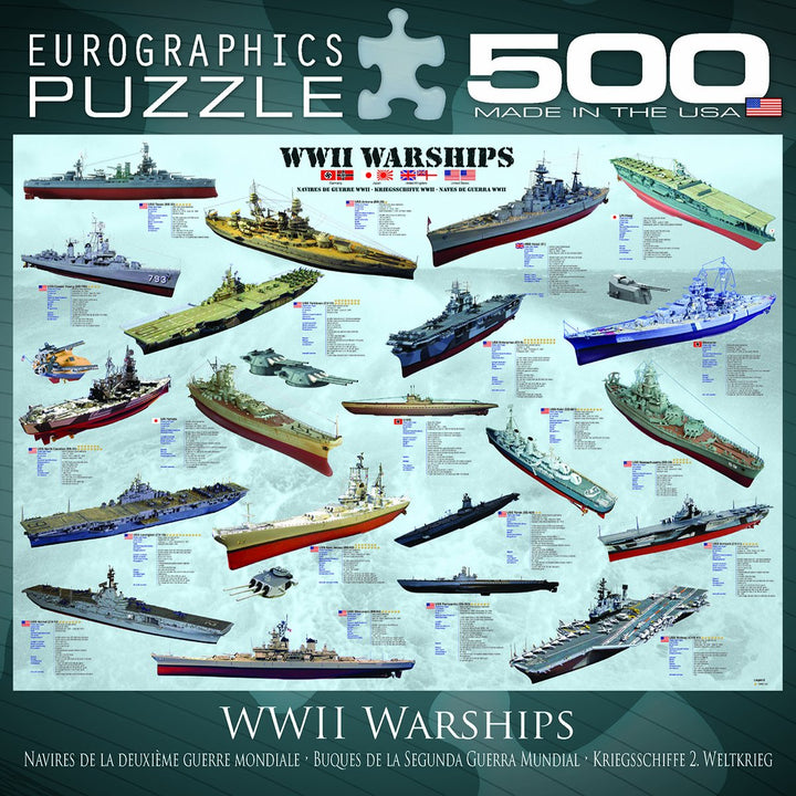 World War II Warships Puzzle, 500-Piece