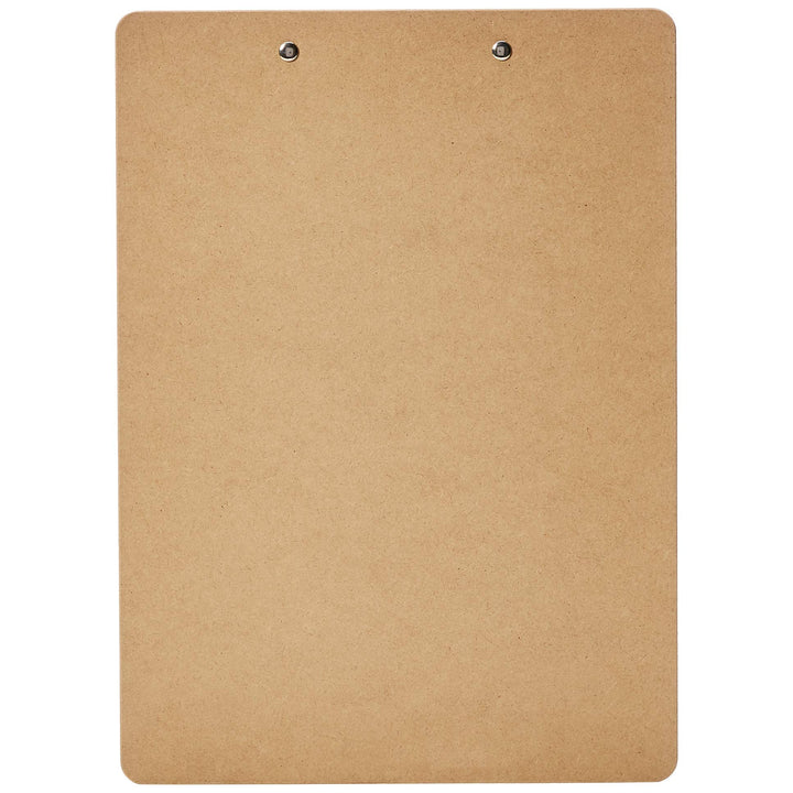 Basics Hardboard Office Clipboard, 12-Pack, Brown