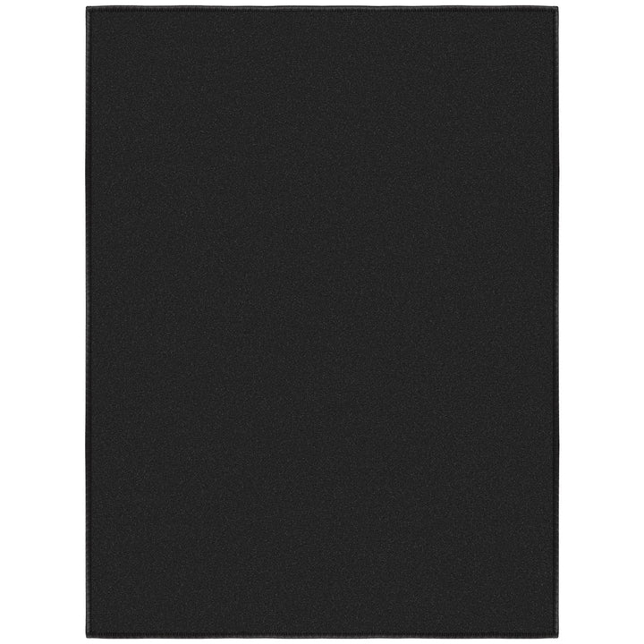 Machine Washable Modern Solid Design Non-Slip Rubberback 2x3 Traditional Area Rug for Entryway, Bedroom, Kitchen, Bathroom, 2'3" x 3', Black Solid Black Entryway - 2'3" x 3'