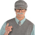 Amscan Grandpa Halloween Costume Accessories for Boys, One Size, Includes Gray Hair, Hat, Moustache