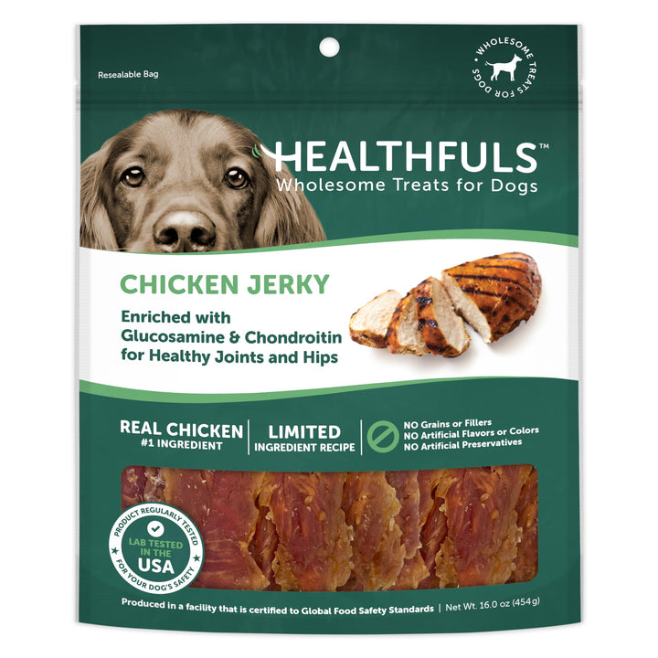 Healthfuls Chicken Jerky Dog Treats with Glucosamine & Chondroitin, 16oz