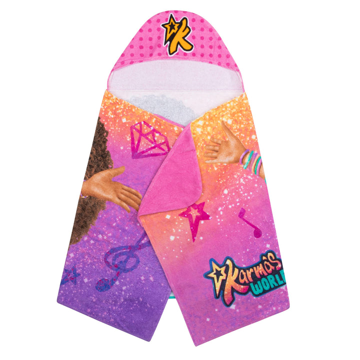 Franco Karma's World Kids Bath/Pool/Beach Soft Cotton Terry Hooded Towel Wrap, 24 in x 50 in