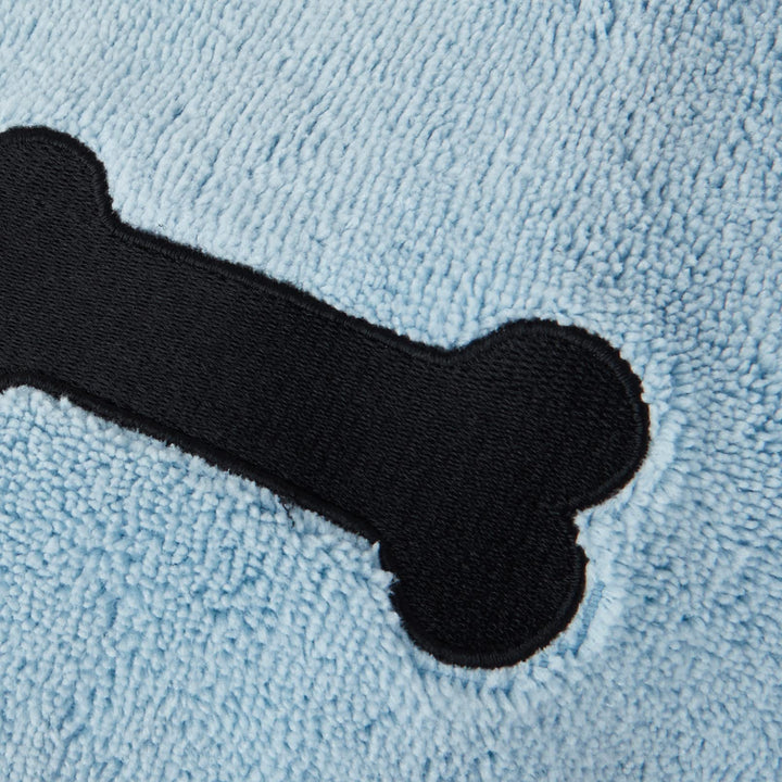 Bone Dry Pet Grooming Towel Collection Absorbent Microfiber X-Large, 41x23.5", Embroidered Blue 41x23.5"
