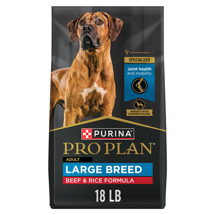 Purina Pro Plan Joint Health Large Breed Dog Food with Probiotics for Dogs, Beef & Rice Formula - 18 lb. Bag 18 Pound (Pack of 1)