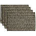 Sweet Home Collection 100% Cotton Placemats for Dining Room Rectangle Two Tone Woven Fabric 13" x 19" Soft Durable Table Mat Set, Set of 4, Chocolate