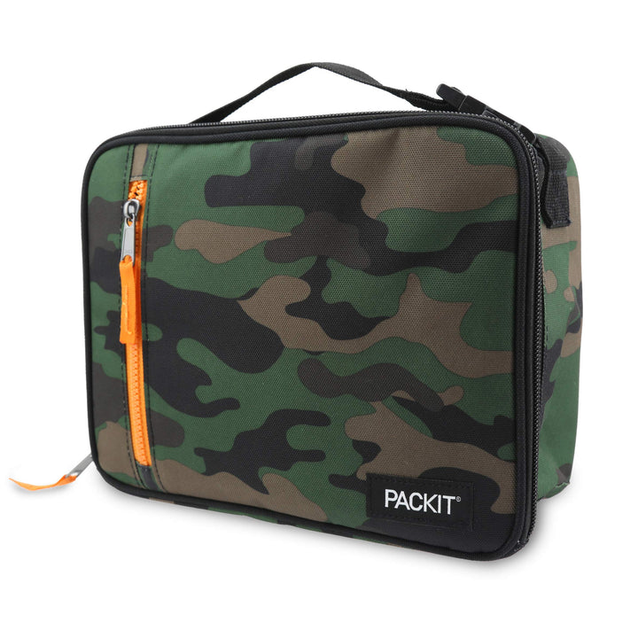 PackIt Freezable Classic Lunch Box, Camo, Built with EcoFreeze Technology, Collapsible, Reusable, Zip Closure With Zip Front Pocket and Buckle Handle, Perfect for Lunches