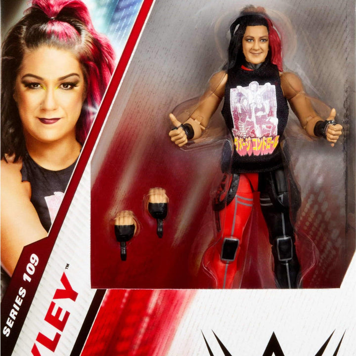 Mattel WWE Elite Collection Action Figure & Accessories, Series #109 Bayley 6-inch Collectible with 25 Articulation Points & Swappable Hands