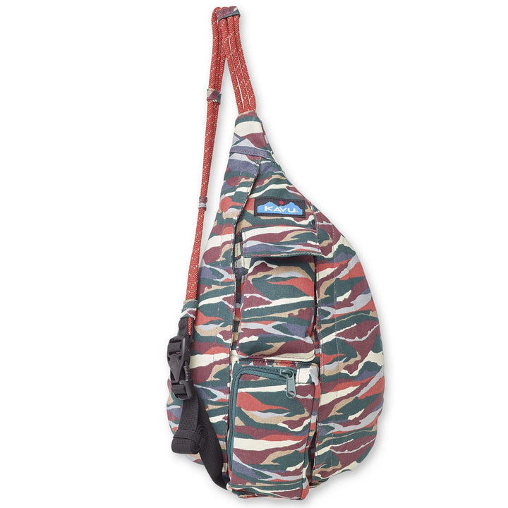 KAVU Mini Rope Bag Cotton Crossbody Sling One Size Beach Tie Dye