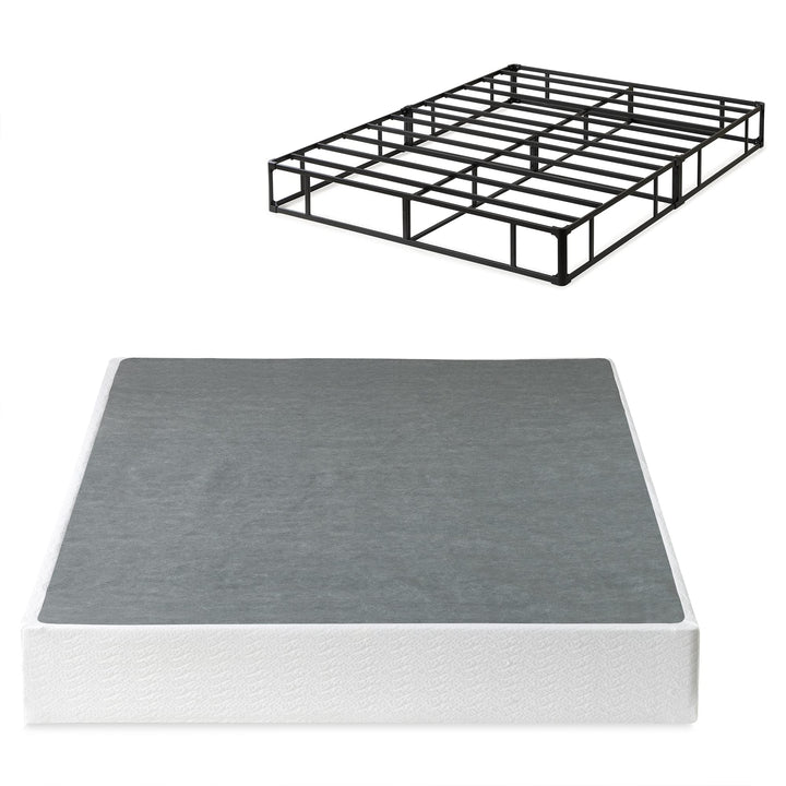 ZINUS 9 Inch Metal Smart Box Spring with Quick Assembly, Mattress Foundation, Strong Metal Frame, Easy Assembly, King Box Spring (New Easy Assembly)