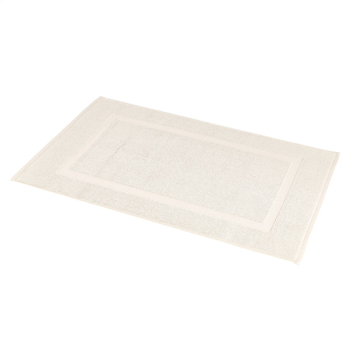 Basics Banded Bathroom Bath Rug Mat, Cream, 31" L x 20" W