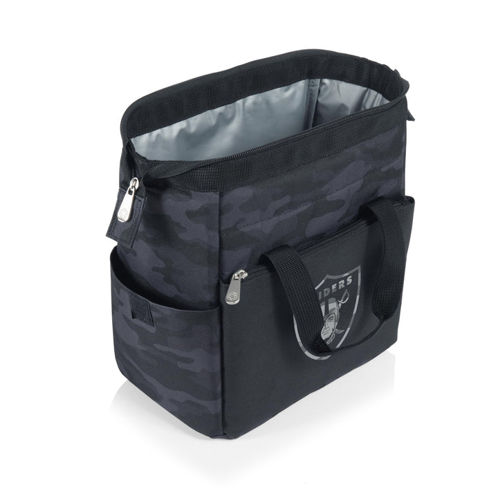 PICNIC TIME NFL On The Go Lunch Bag Cooler, Soft Cooler Lunch Box, Insulated Lunch Bag Las Vegas Raiders Black Camo