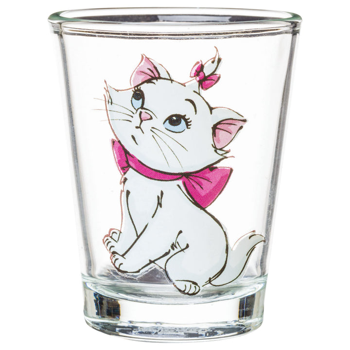 Silver Buffalo Aristocats Marie Poses 4-Pack Mini Glass Set, 1.5 Ounces